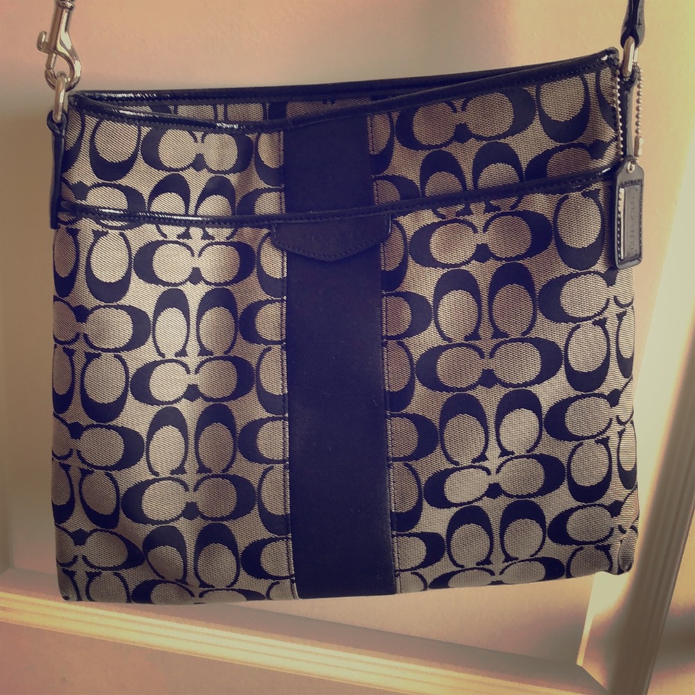 Signature Black Coach Purse